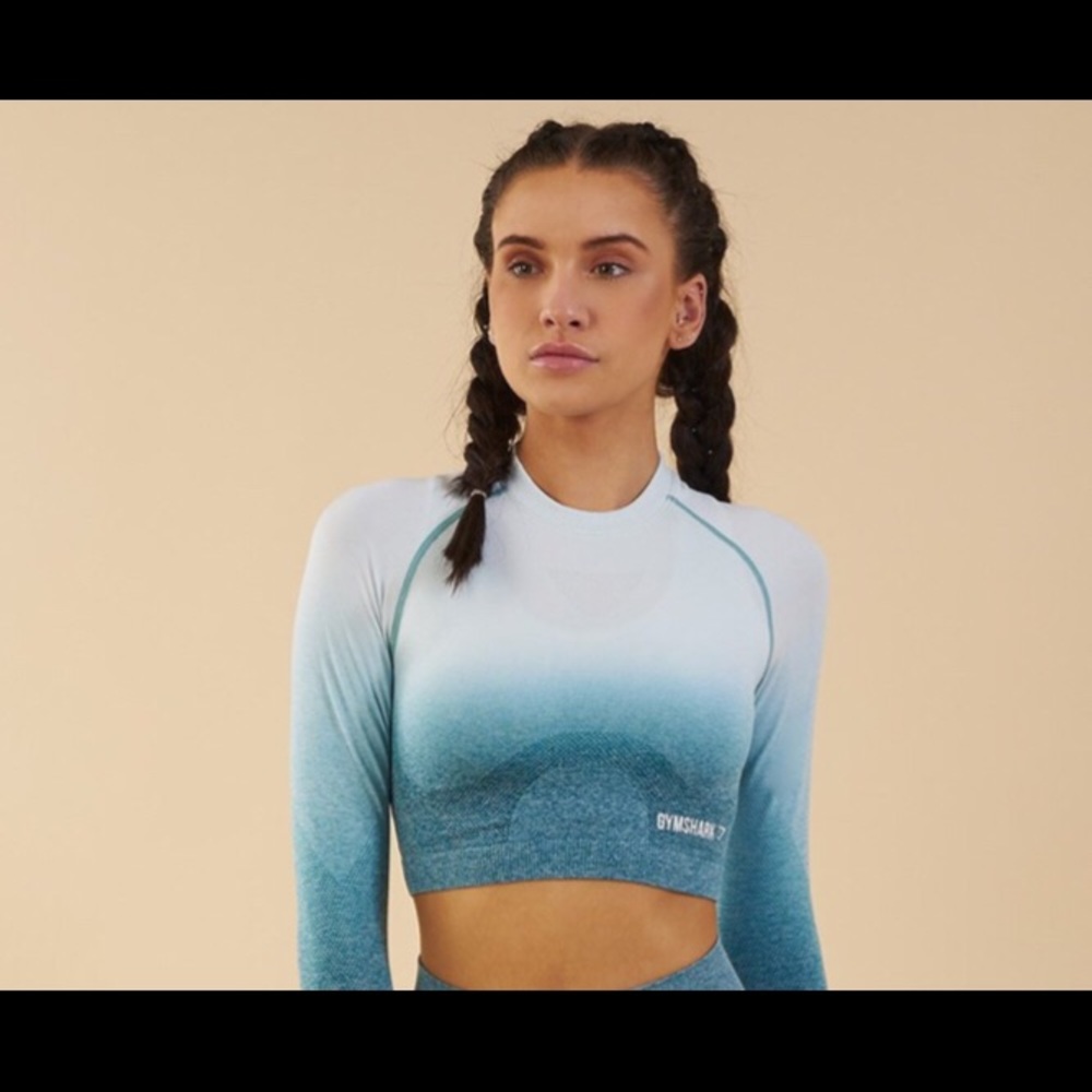 Gymshark, ombré seamless long sleeve crop top